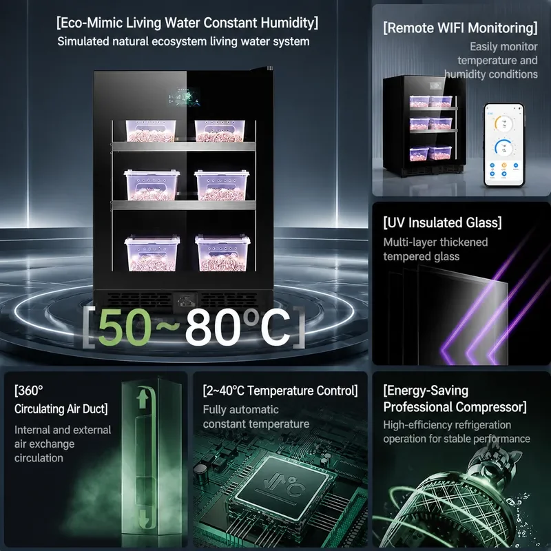 Eggplant IB-118 Smart Pet Egg Incubator with WiFi Constant Temperature and Humidity Control for Household Winter Hatching