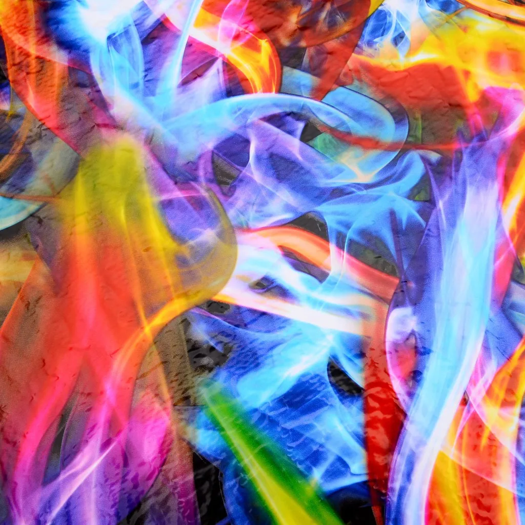 Película hidrográfica Rainbow Flames, película de impresión de transferencia de agua, Hydro Dip, 50cm x 100cm