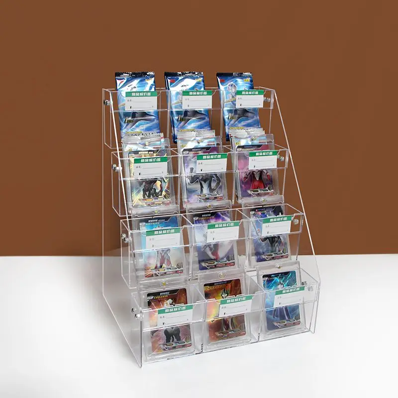 Acrylic Supermarket Shelf With Price Slot Pen Display Stand Stationery Store Pen Holder Pencil Neutral Pen Ladder Pagoda Rack