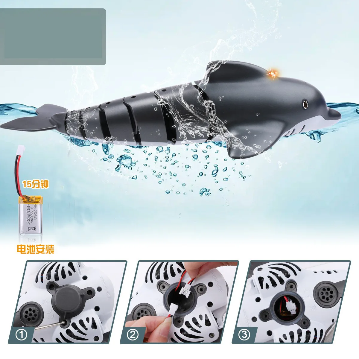 RC Boot Elektronischer Roboter Delphin Spray Wasser Fernbedienung Fisch Elektrisches Tier Haustier Lustig Schwimmen im Pool Spielzeug Kinder Geschenk