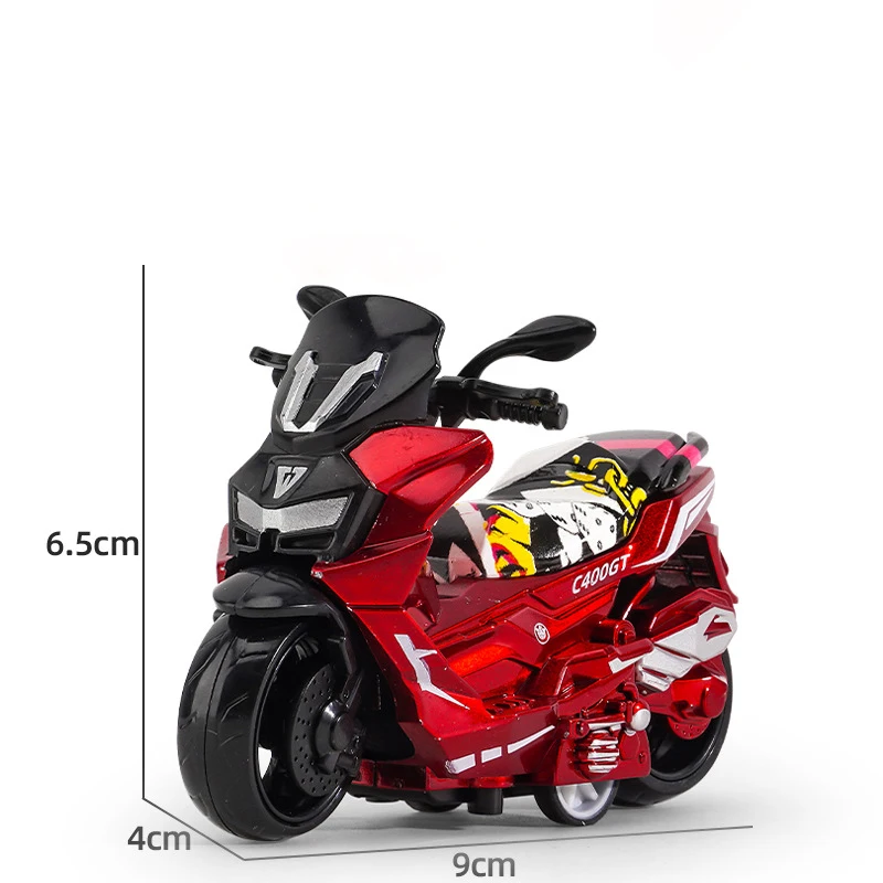 Kids Alloy Motorcycle Model Simulation Motorcycle Pull Back Toy Car Die Cast Mini Vehicles Car Toy Collectible Crafts Model Toys