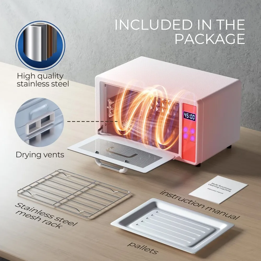 HAOYUNMA-Nettoyeur à lumière UV pour armoire à chaleur sèche, machine à livres d'outils pour ongles à lumière UV, armoire de nettoyage d'outils de manucure, outils de salon de coiffure