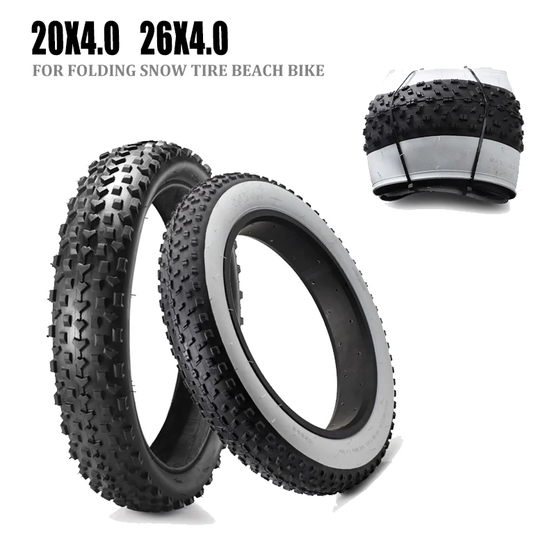 

New bicycle fat bike tire 26x4.0 20x4.0 snow ATV beach tyre electric tires accessories folding bead high quality