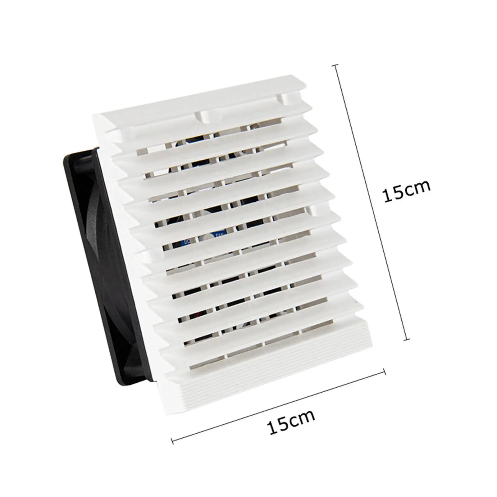 

White Cooling Exhaust Fan 12V Dust Proof Plastic Side Air Vent for Caravan Motorhome Camper Replacement