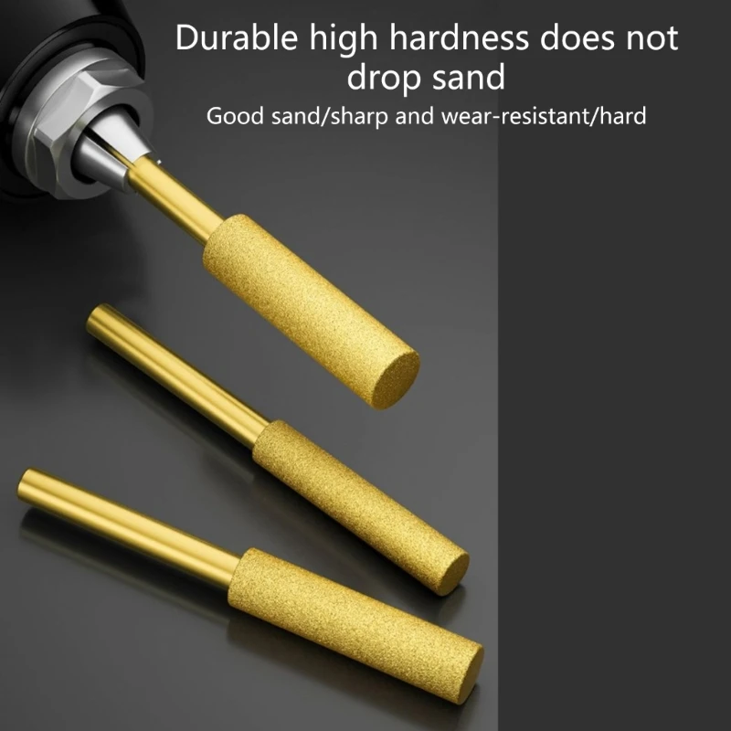4/4.8/5.5mm Máy mài cưa xích kim cương Burr Bit File cho máy khoan dụng cụ M4YD