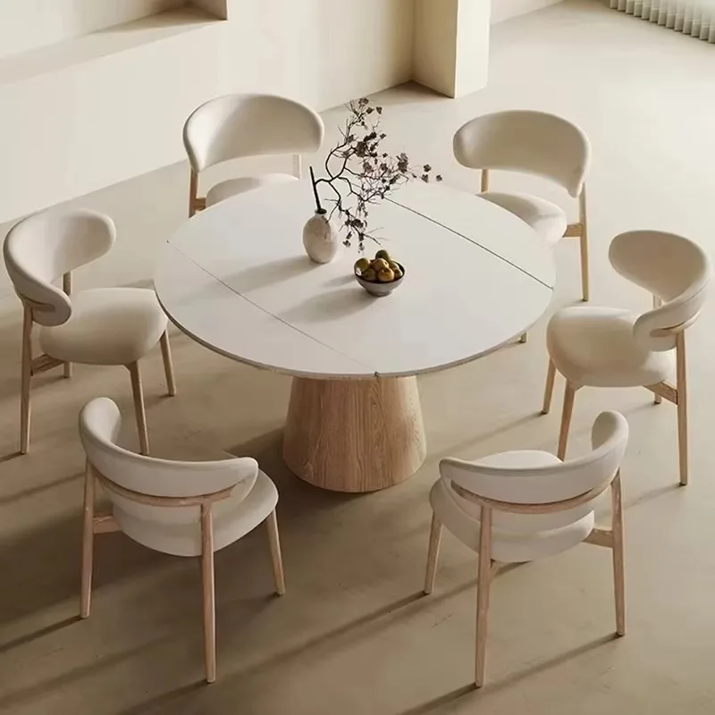 

/Индивидуальный винтажный обеденный стол в скандинавском стиле, овальный современный белый обеденный стол, итальянский дизайн, мебель Mesas De Comedor для дома