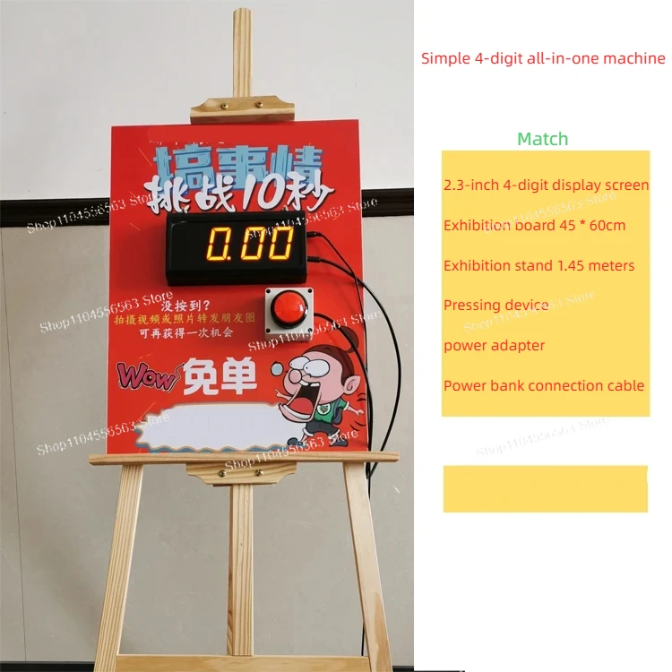 ​​10-Second Challenge Timer, One-Handed Countdown Game Controller for Fast-Paced Party Games & Group Activities​​