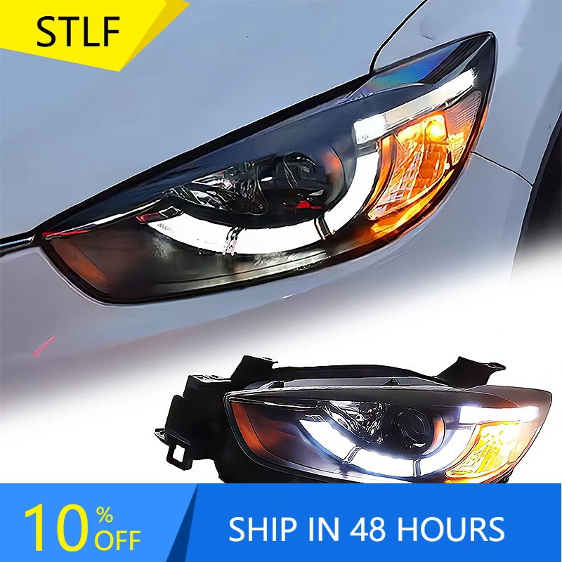 

STLFCar Lights for Mazdass CX-5 Headlight 2012-2016 LED Projetor Head Lamp CX5 Daytime Running Light Automotive Accessories