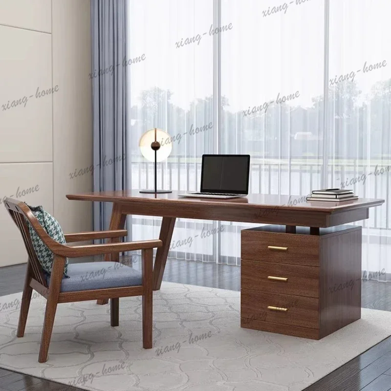 LD Computer Design Office Desks New Chinese Style Modern Hotel Office Desks Balcony Advanced Furniture Schreibtisch