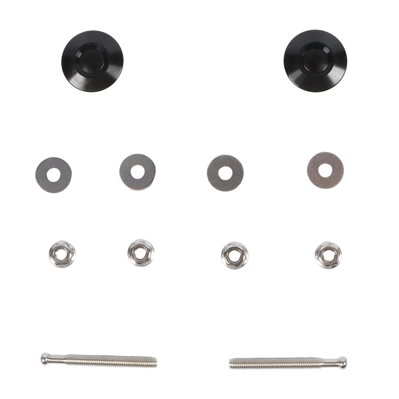 2x Universelle Aluminium-Stoßstangen-Schnellverschluss-Kit Passend für Auto-Kofferraum Kotflügel Heckklappe Schwarz Motorhaube Verriegelungsclips – Detail 10