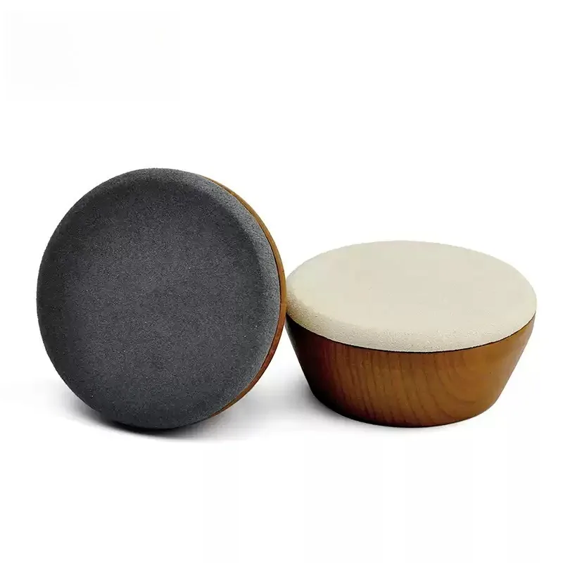 Solid Wood Round Bangle Display Stand, Soft Top Jewelry Holder for Bracelet Ring Earring Showcase and Jewelry Counter Exhibition