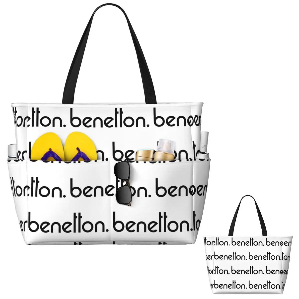 United Colors Of Benetton Beach Tote Bag Sport Gym Yoga Duffle Large Tote Bag Women Travel Bag Fitness bag view 2