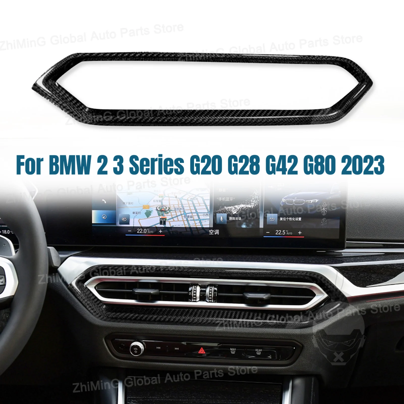 For BMW 2 3 Series G20 G28 G42 G80 G87 2023 Air Conditioning Outlet Vent Frame Cover Car Dashboard AC Ventilation Trim Tuning