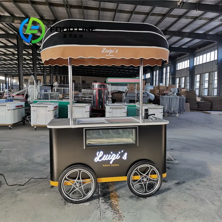 

Customize Small Ice Cream Cart With Freezer Ice Cream Mobile Cart Ice Cream Vending Food Cart