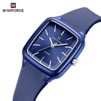 NAVIFORCE NF5055 Women Quartz Wrist watch Lightweight Silicone Minimalist Dot Line Waterproof Watch Casual Ladies Watches