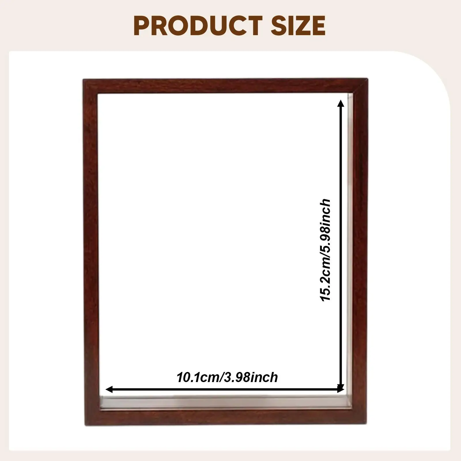 Wooden Shadow Box Frame with Glass Travel Display Case Versatile Picture Frame for Home Memory Keepsake