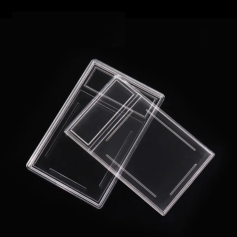 100Pcs/Lot Stamp Display Protection Collection Case Box Small card 47x63mm Postage Stamp Acrylic Holder Wholesale