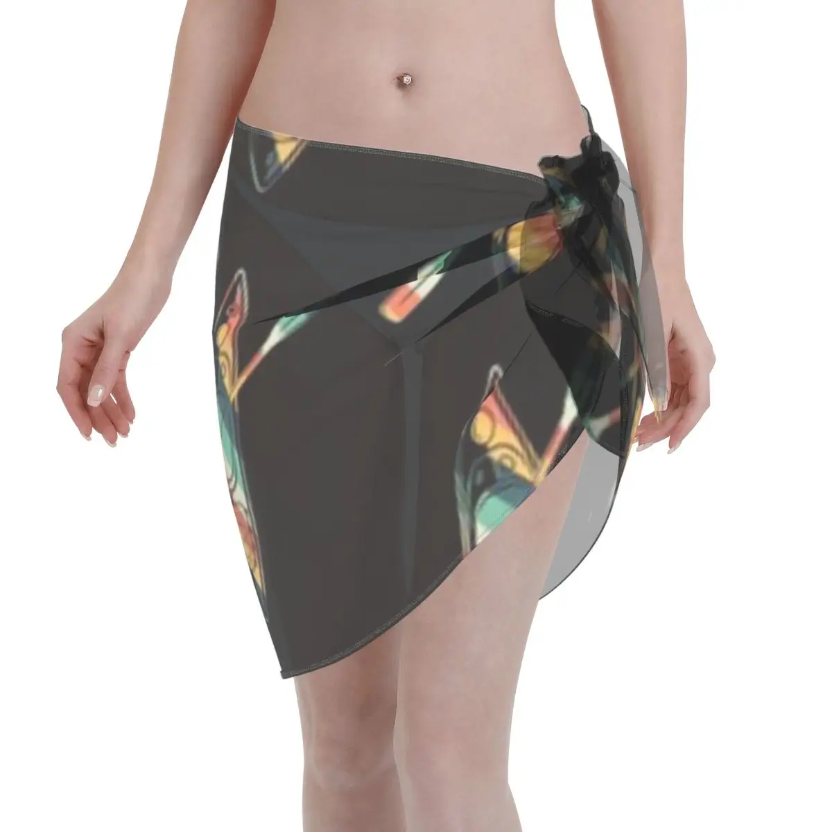 Promotion Kayaking Vintage Style Women's Beach Wrap SkirtBeach Volleyball Bikini Cover Up