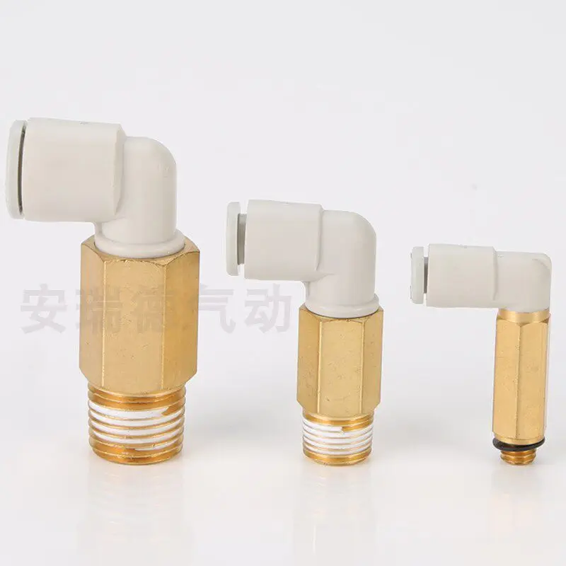 KQ2W Series Long Elbow Air Quick Connector KQ2W04/06/08/10/12-99 90° Extended Bend Pneumatic Push Fit Fitting Air Pipe Joint