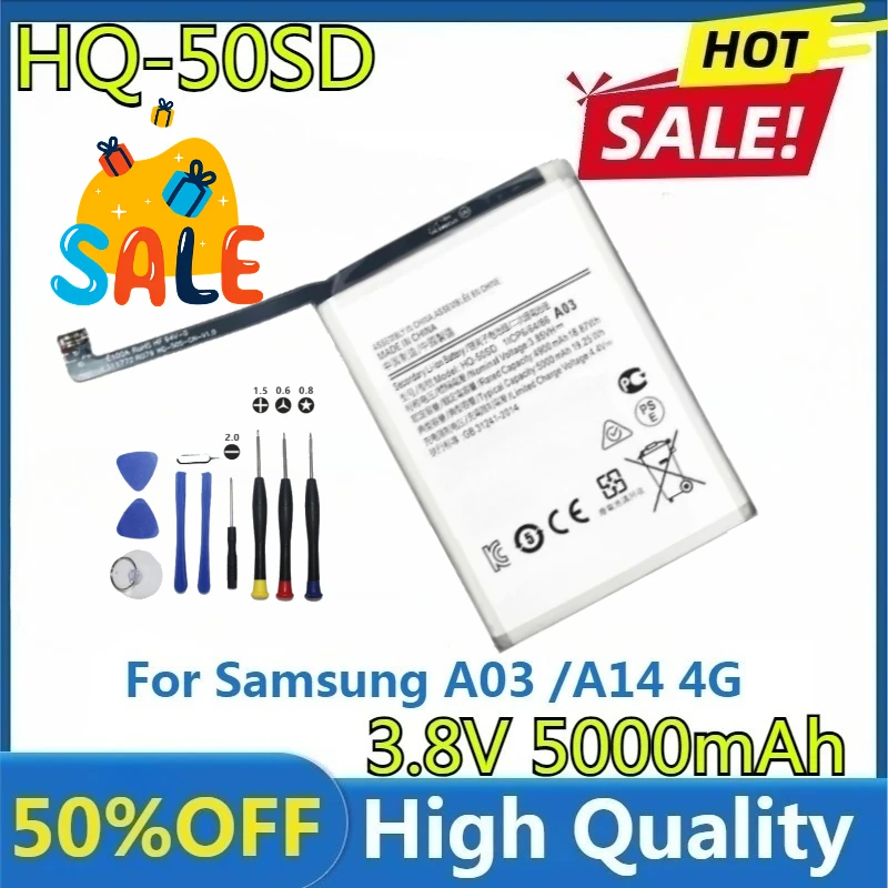 

For Samsung A03 /A14 4G Battery +Tools New HQ-50SD High Quanlity Battery HQ-50SD