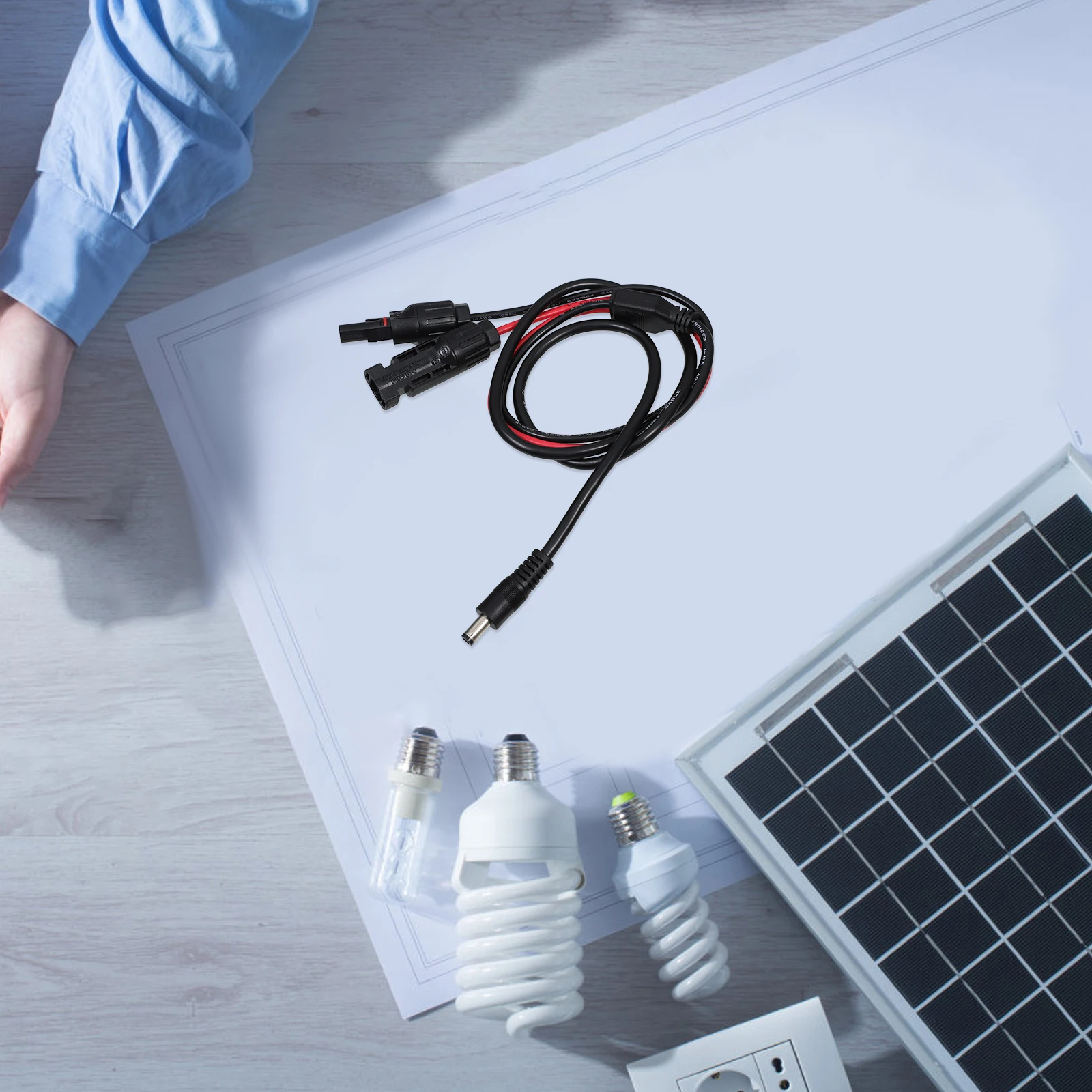 

to DC5525 Connection Cable Solar Panel Wire Adapter for Home Automotive Photovoltaic System Transfer Stability Durability