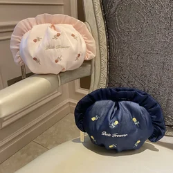 Japanese Style Sweet Cute Rose Embroidery Lace Ladies Cosmetic Bag Female Storage Portable Elegant Makeup Bags for Women