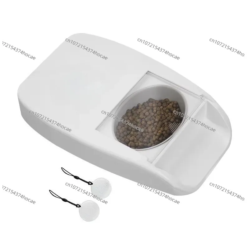Radio frequency identification pet feeder, silent design, anti-theft meal sharing, common in Europe and Britain