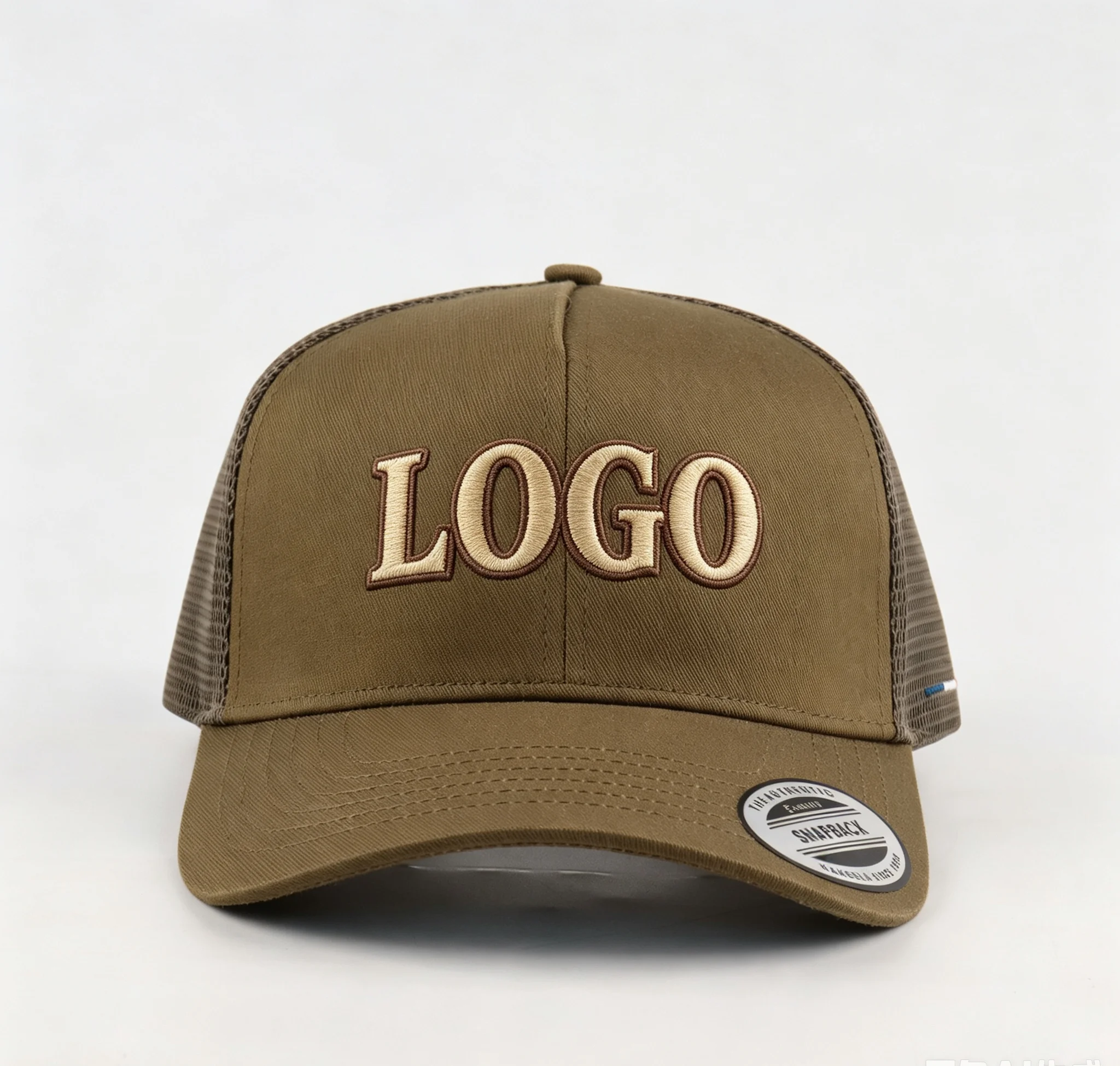 Wholesale Performance Flannel Structured 5 Panel Trucker Hat Custom Embroidery Logo Adjustable Size Mesh Snapback Blank Baseball