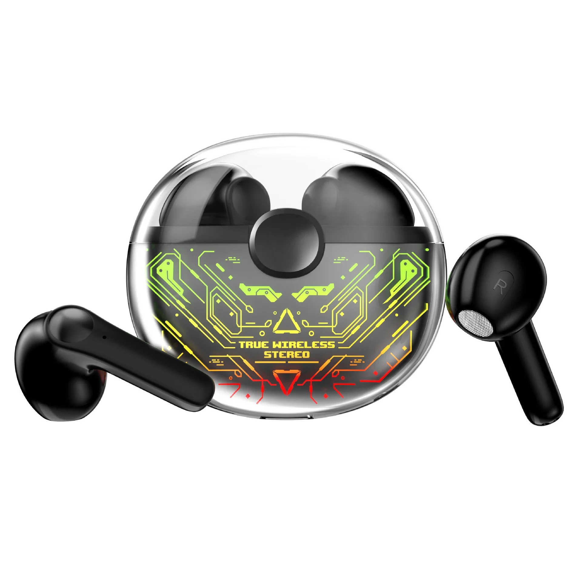 Wireless Headphones Touch Bluetooth Headset RGB Luminous Breathing Light Color Changing LED Charging Box Waterproof