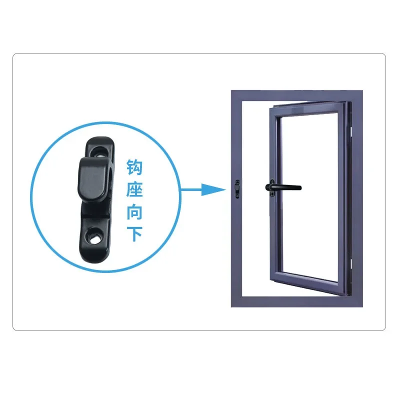 Novo quente universal janela lidar com bloqueio de janela batente roda lidar com preto ferragem móveis suprimentos portas e janela alças