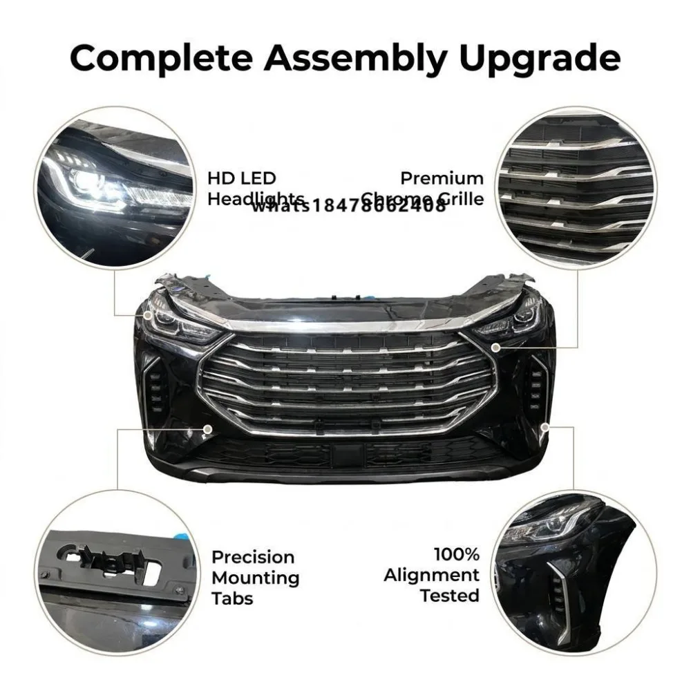 Complete Front Bumper Assembly with Headlights for Jetour X70 Plus Old Model 2021 2022 Front Face Direct Replacement Parts