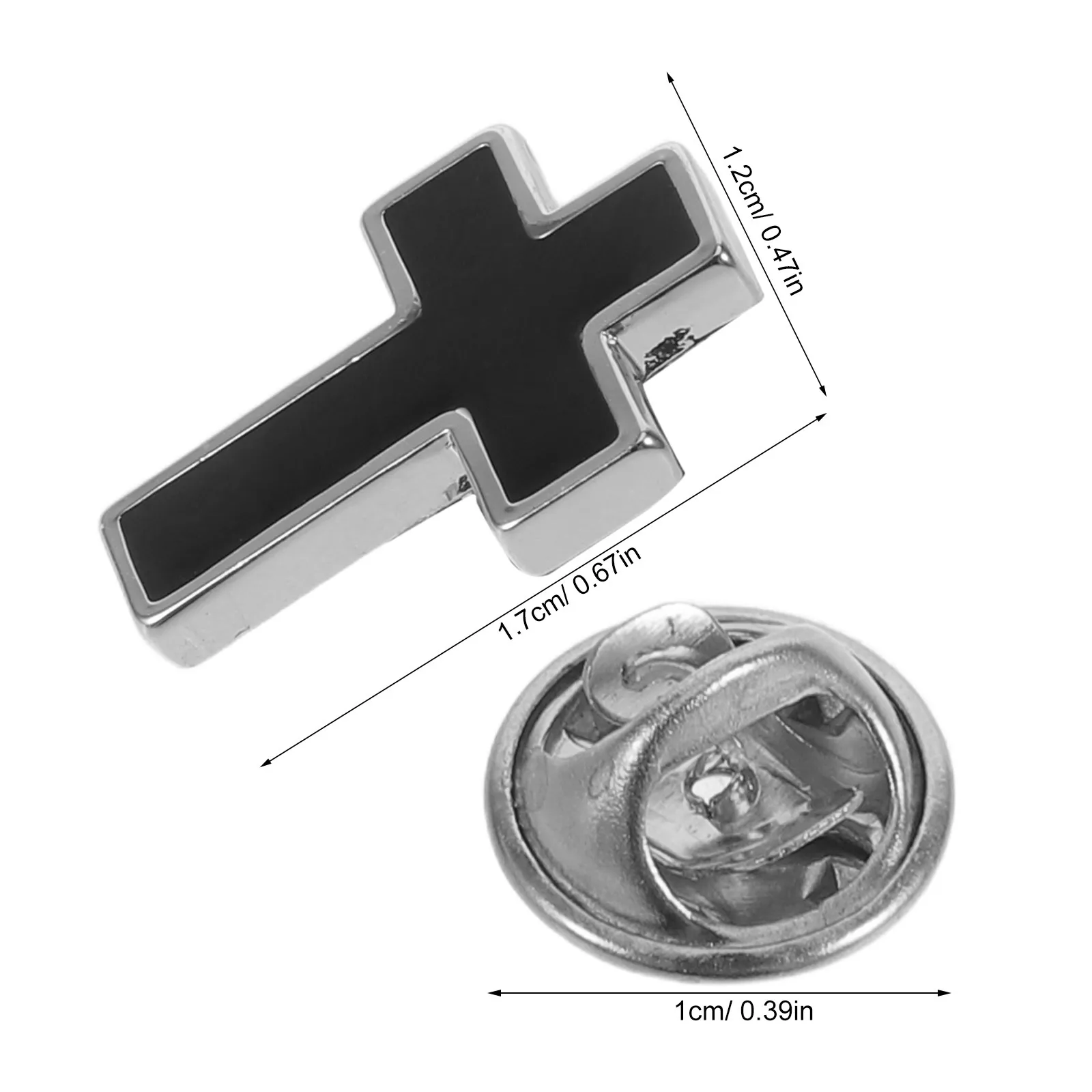 Copper Cross Brooch Pin Unisex Christian Gift Lapel Pin Religious Accessory for Suit Coat Scarf Communion Confirmation