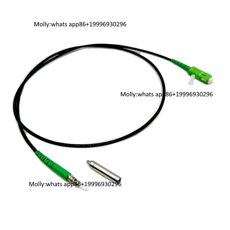 Ruggedized Pull Push Bullet Fiber Optic Cable SC/APC Armored Drop Patch Cord for Wall Passthrough