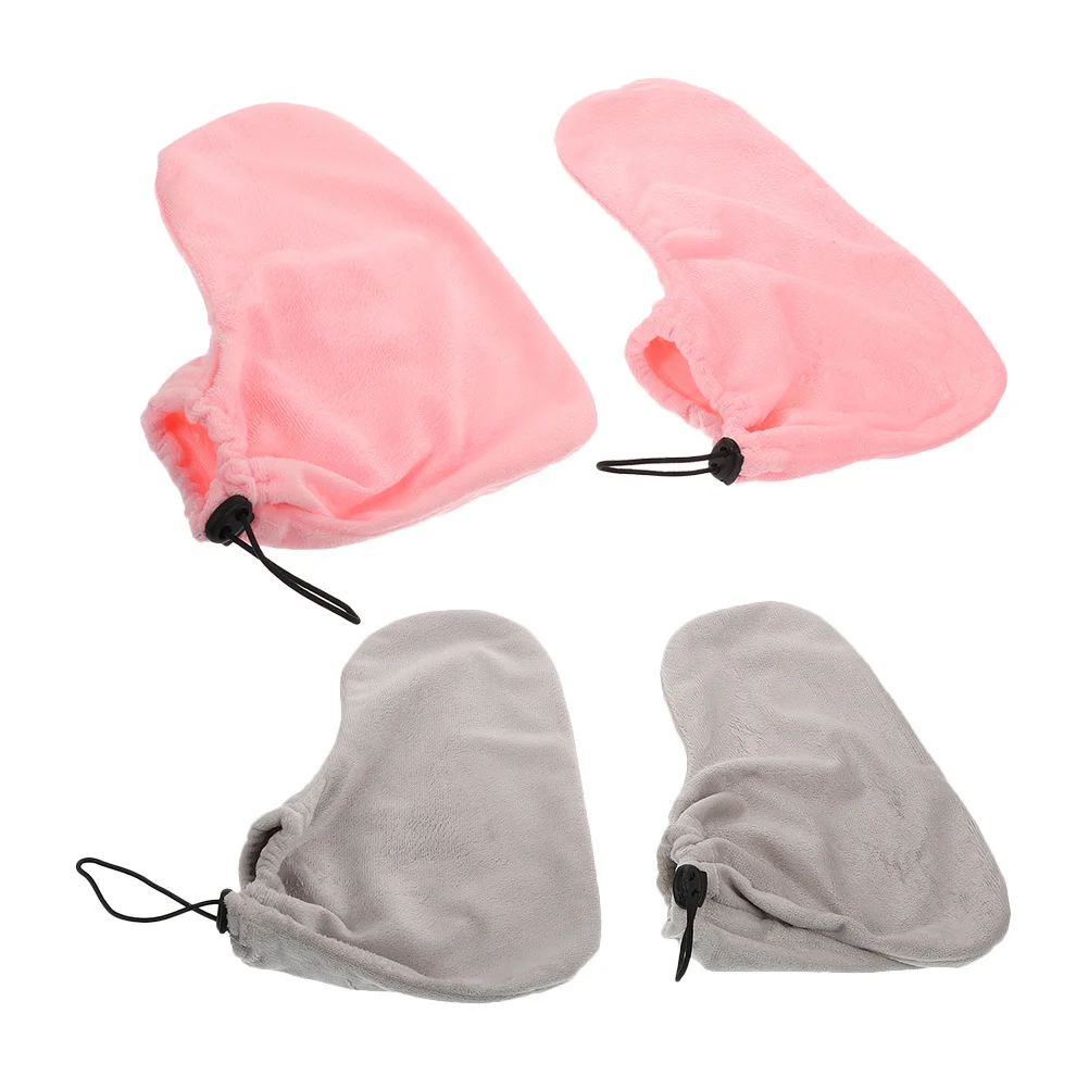 

2Pairs Comfortable Wax Therapy Foot Covers Cotton Paraffin Wax Bath Wrap for Foot Care Treatment Beauty Paraffin