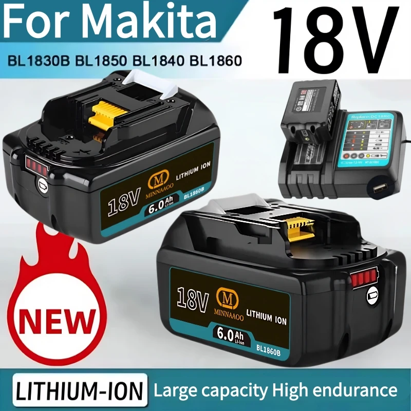 

Для оригинального аккумулятора Makita 18 В, 6 Ач BL1850B, литий-ионный аккумулятор Сменный аккумулятор BL1850 BL1860B BL1860 BL1840B BL1830B BL1830 LXT-400 RU