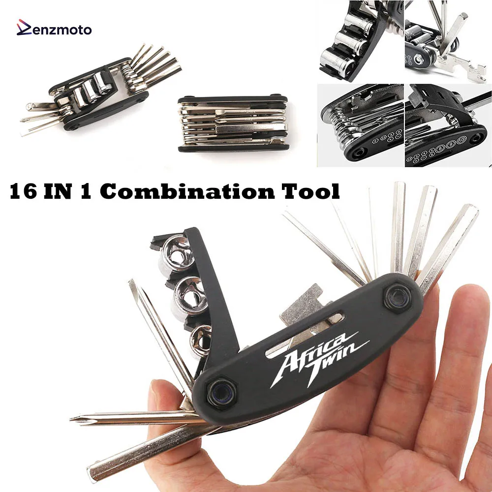 

Аксессуары для мотоциклов 16 в 1, складной инструмент для ремонта, отвертка для HONDA Africa Twin CRF 1100 1000 L CRF1100L CRF1000L