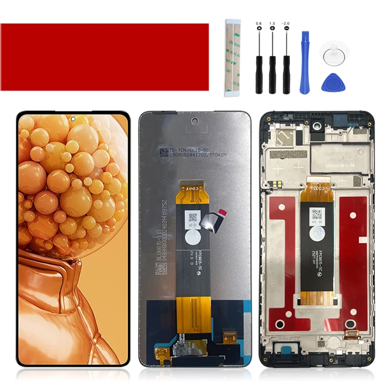 For HMD Pulse / HMD Pulse Pro TA i 1605 LCD Display Touch Screen Sensor Digitizer Glass Panel Full Assembly Replacement Part