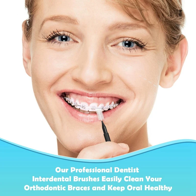 120pcs Interdental Brushes, Braces Brush Cleaner, Spiral Dental Brush for Efficient Oral Care
