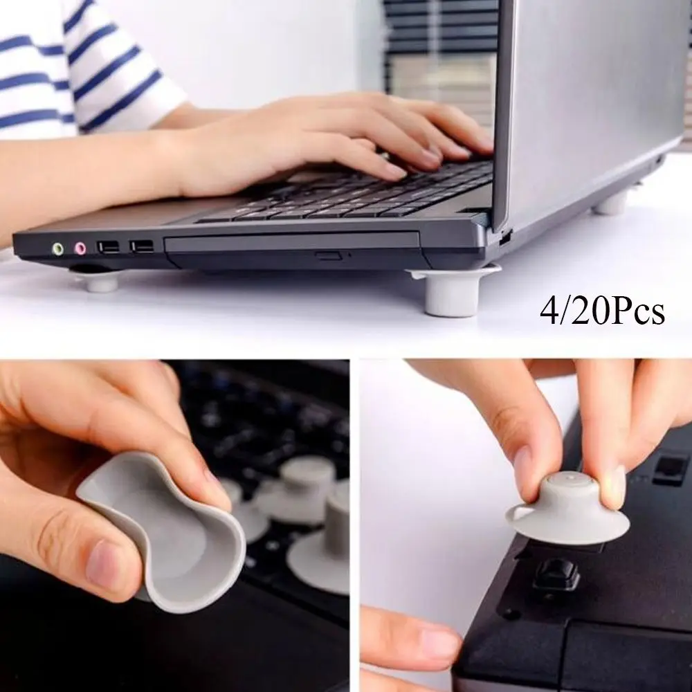 4/20Pcs Comfortable Non-slip Accessories Desk Pad Computers Holder Laptop Stand Notebook Cool Feet Dissipate Heat