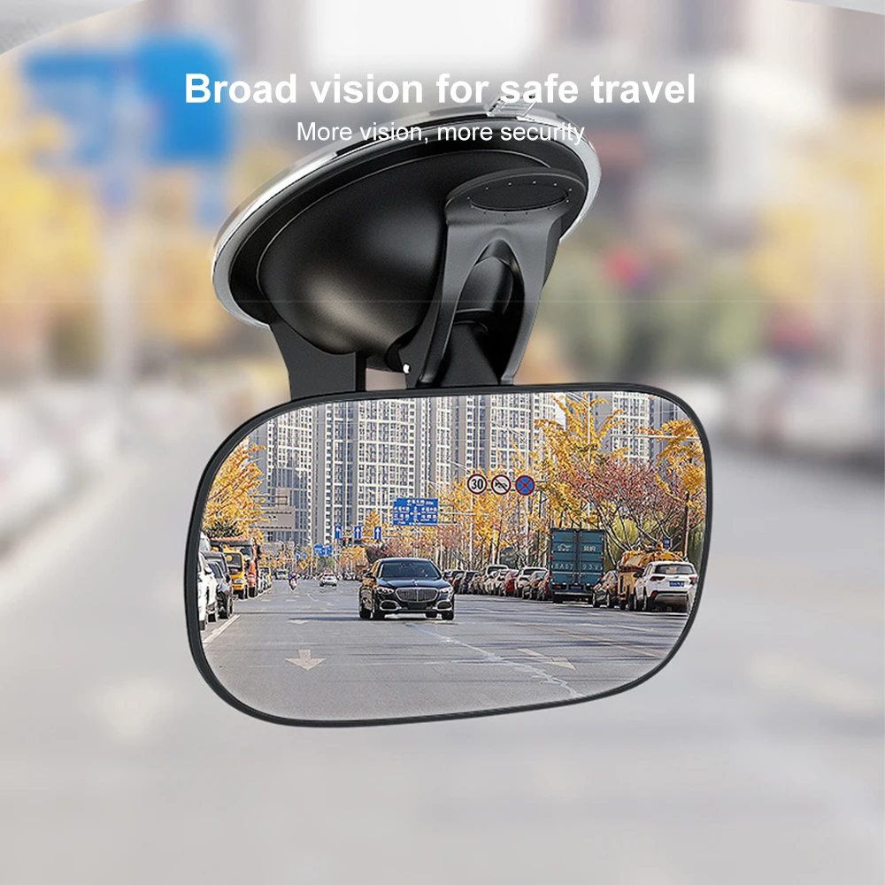 Car Rearview Mirror Wide View Safety Mirror For Windshield Infant Car Seats Clear Reflection 360-Degree Rotatable Adjustable