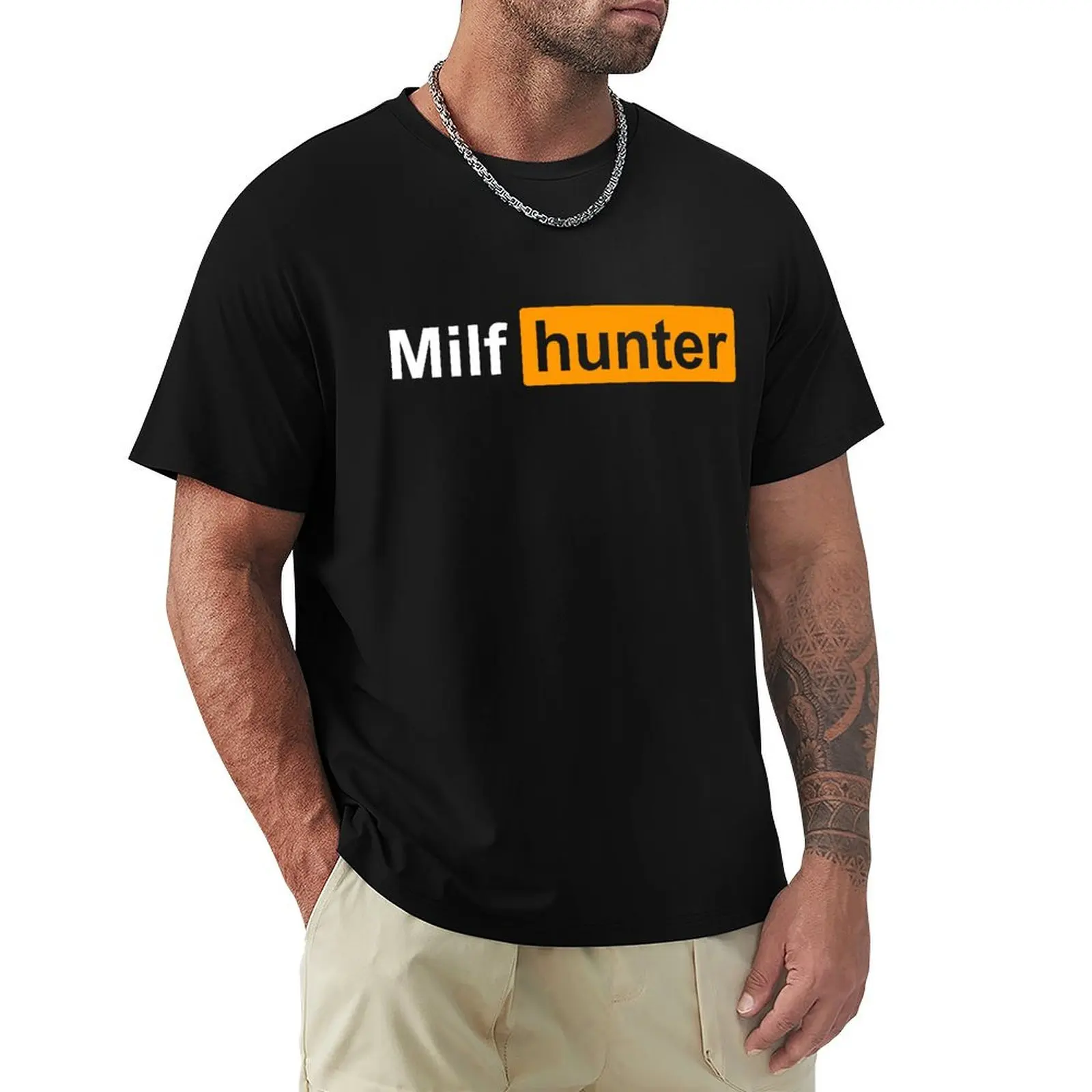 

MILF Hunter Funny Adult Humor Joke For Men Who Love Milfs Graphic Top T-Shirts Tops Shirts Brand New Cotton Holiday Tight Adult