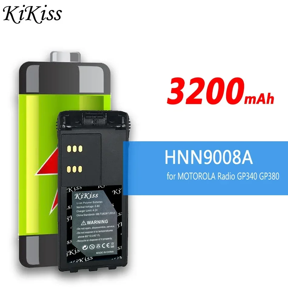 

Аккумулятор KiKiss 3200 мАч HNN9008A для радио MOTOROLA GP340 GP380 GP640 GP680 GP320 HT1250 HT750 GP328 GP338 PRO5150 MTX850