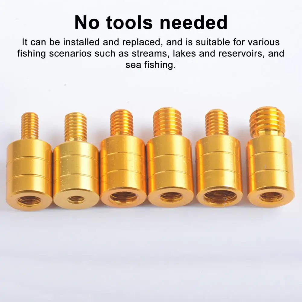 Landing Net Head Connector 6/8/10/12MM Screw Quick Release Dip Net Rod Adapter Metal Converter Fitting Fishing Accessories
