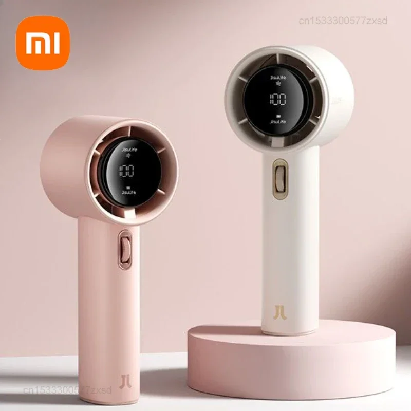 

Портативный ручной мини-вентилятор Xiaomi JISULIFE, беслопастной ручной вентилятор с USB-зарядкой, мощный бесшумный энергосберегающий экран дисплея