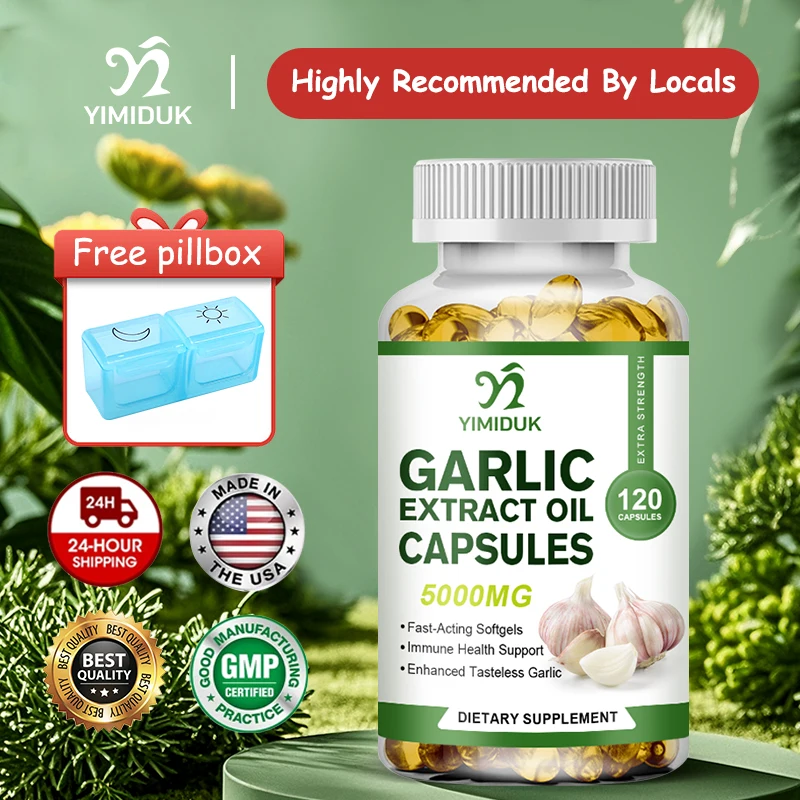 

Best Garlic Extract Oil Supplement, Support Respiratory Health, Fights Free Radicals, Maintains Healthy Lipid Profile, Non-GMO