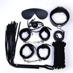 Bdsm Bondage Set Restraint Adult Game Handcuff Neck Collar Wrist Mouth Gag Strap Fetish SM Sex Toys for Woman Couples Product