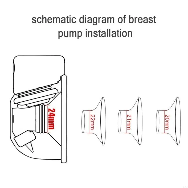 A5YC Universal Breast Flange Converter Adapter 24mm to 14/16/18/19/20/21/22mm
