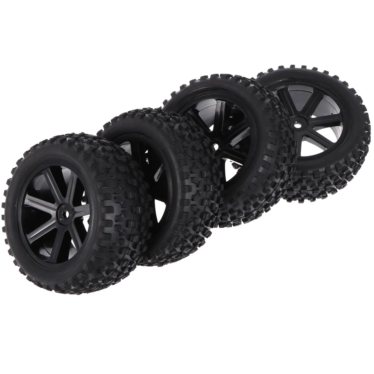 

4Pcs 1/10 Off-road Vehicle Toy Wheels Car Accessories DIY Plastic Small Wheels Handmade Car Wheel Parts