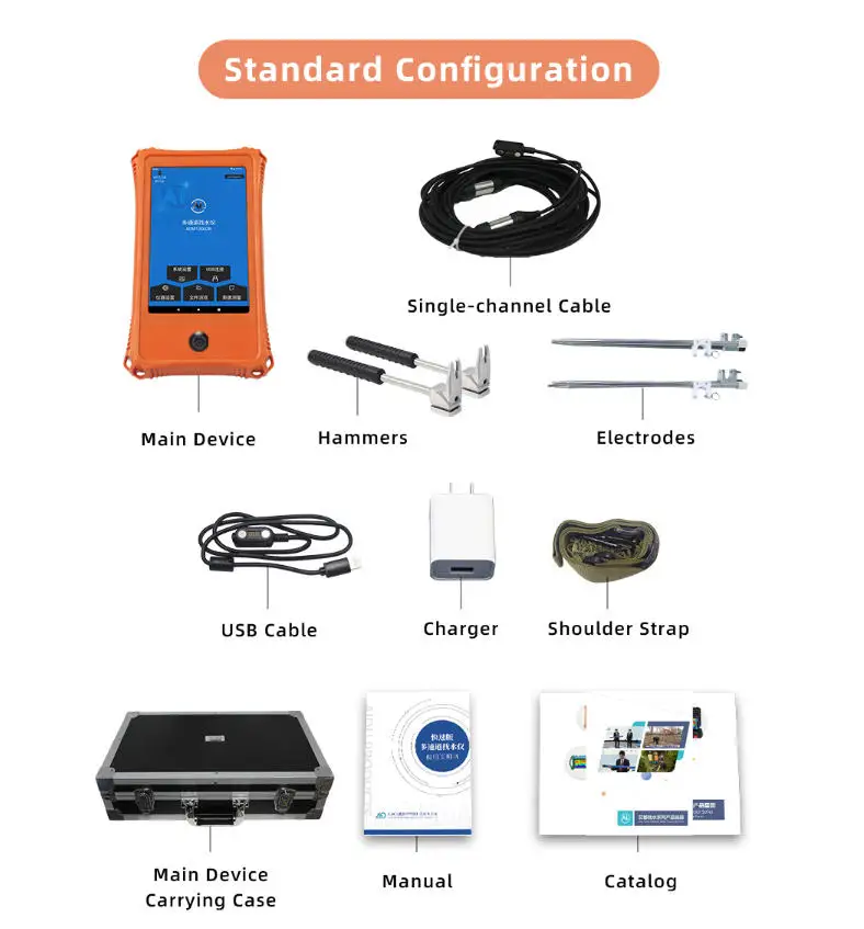 Faster Version Groundwater Water Detector AIDU ADMT180-1200ZN Selectable 12 Channels High Accuracy Topspeed
