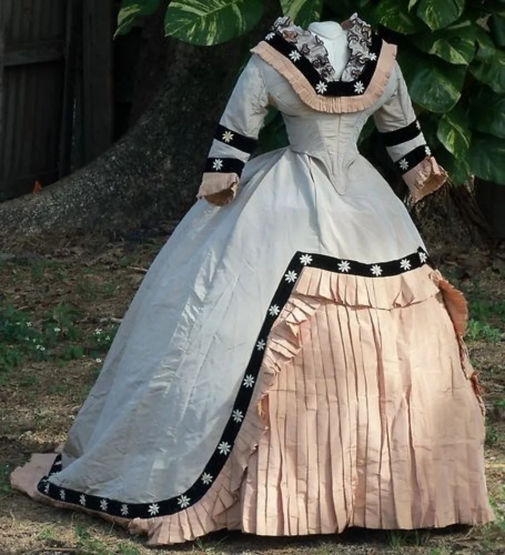 

1860's Sissi Stunning Dress Civil War Wedding Dress Victorian Edwardian Duchess Manor Costume Southern Belle Tea Party Ball Gown